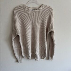 Hollister Beige Crew Neck Sweater